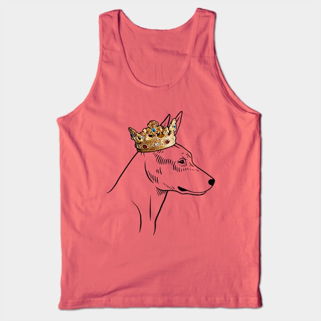 Rat Terrier Dog King Queen Wearing Crown Tank Top by millersye